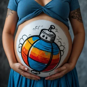 dibujos para pintar en la barriga bomba