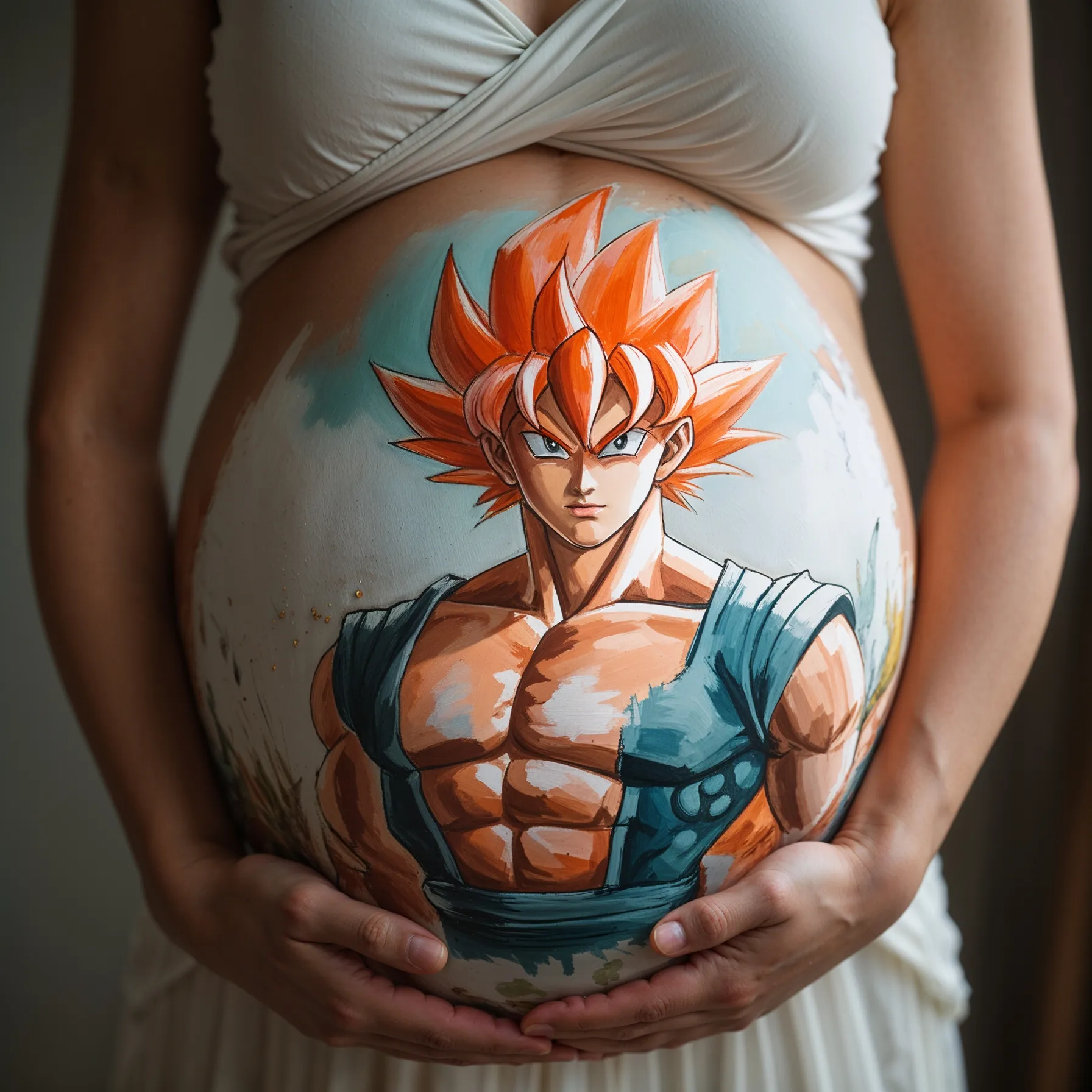 dibujo panza embarazada dragon ball