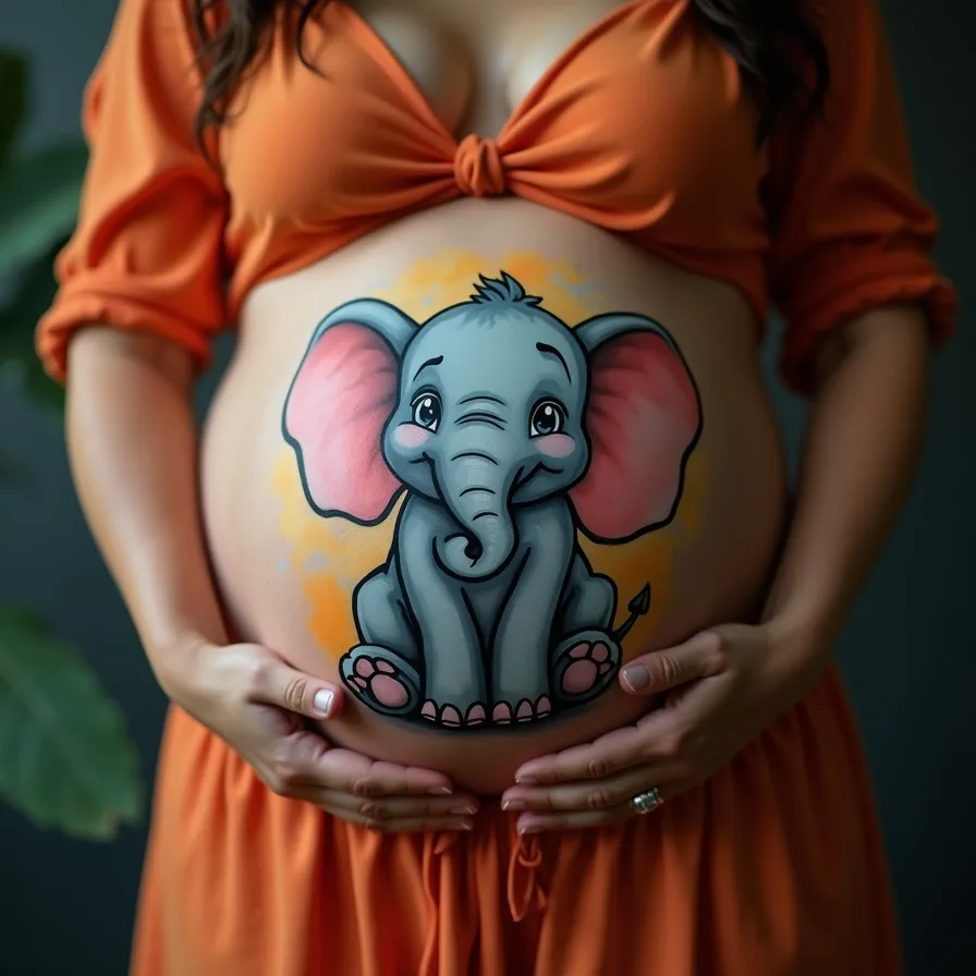 dibujo barriga embarazada original dumbo