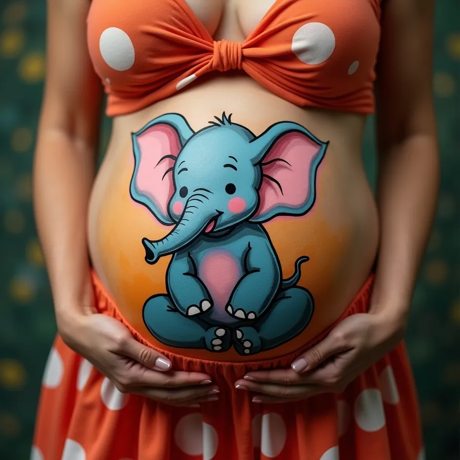 dibujo para barriga embarazada dumbo