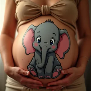 dibujo para panza embarazada dumbo
