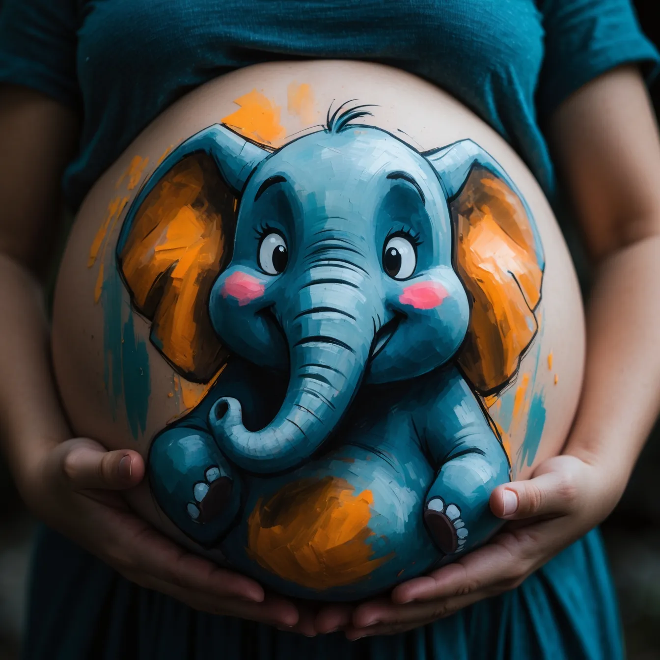 dibujo para la panza embarazada dumbo