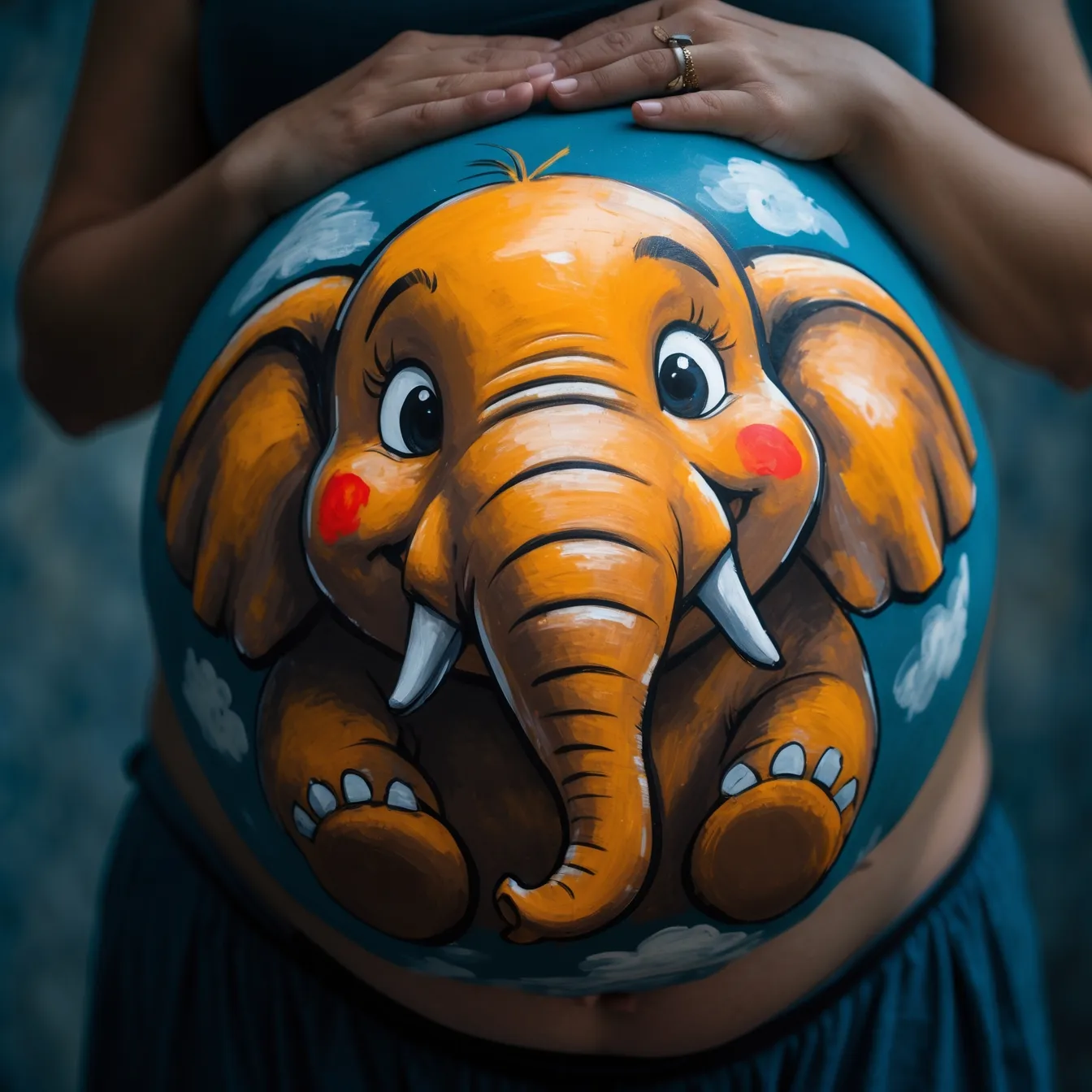 dibujos para dibujar en la panza de una embarazada dumbo