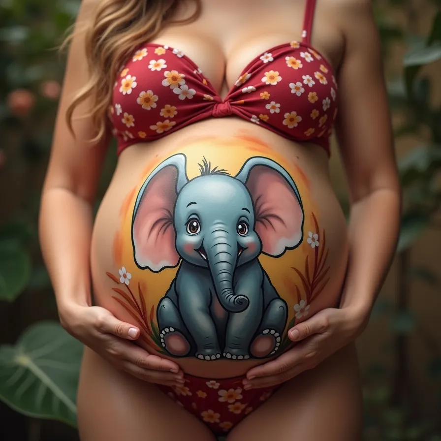 dibujo para panza de embarazada dumbo