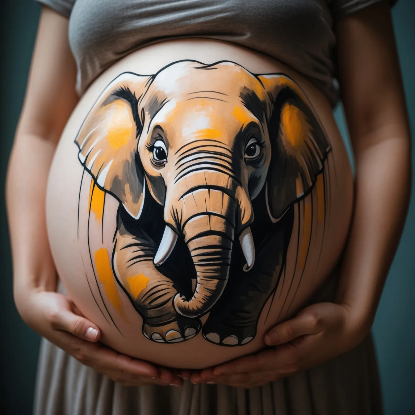 dibujos para embarazadas en la panza elefante