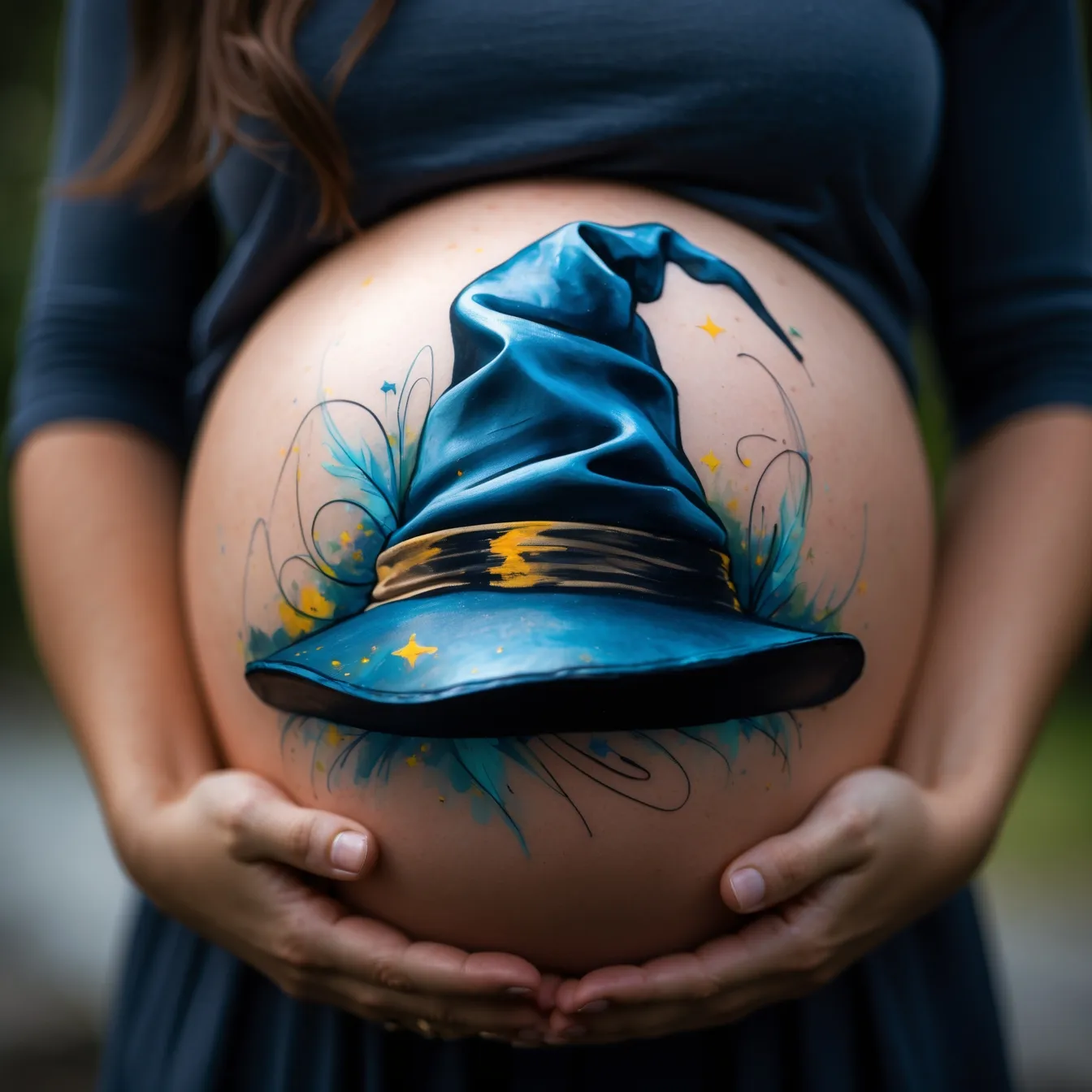 dibujo para panza embarazada harry potter