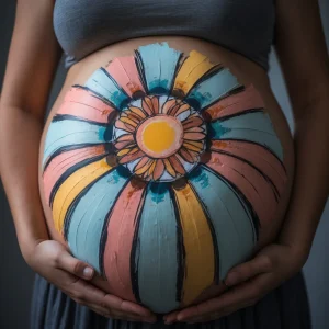 dibujo barriga embarazada mandala