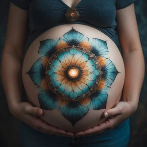 dibujo para la panza embarazada mandala