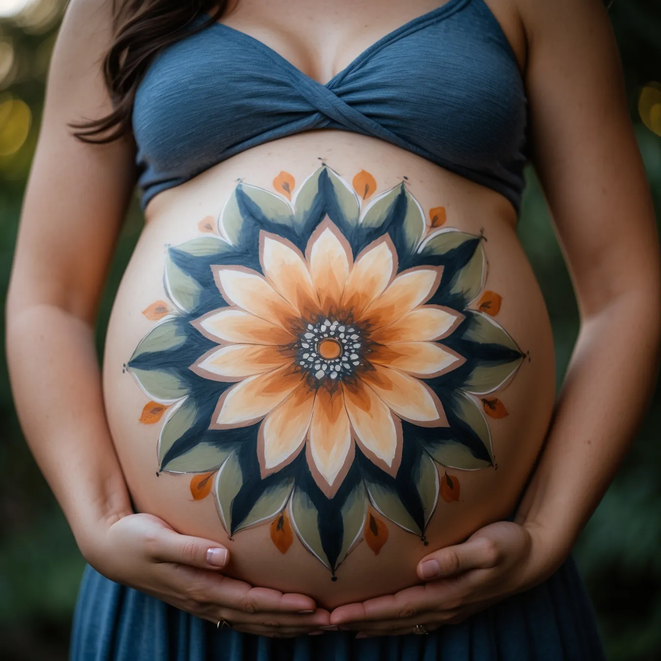 dibujos para dibujar en panza de embarazada mandala