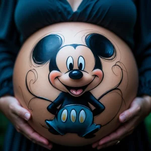 dibujo tripa embarazada mickey mouse