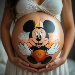 dibujo barriga embarazada original mickey mouse