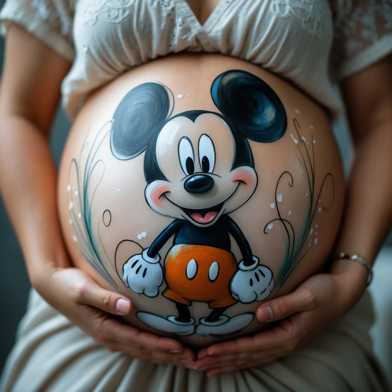 dibujos para embarazadas en la panza mickey mouse