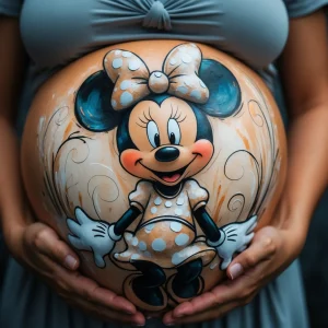 dibujo de panza embarazada minnie mouse