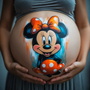 dibujo de barriga minnie mouse