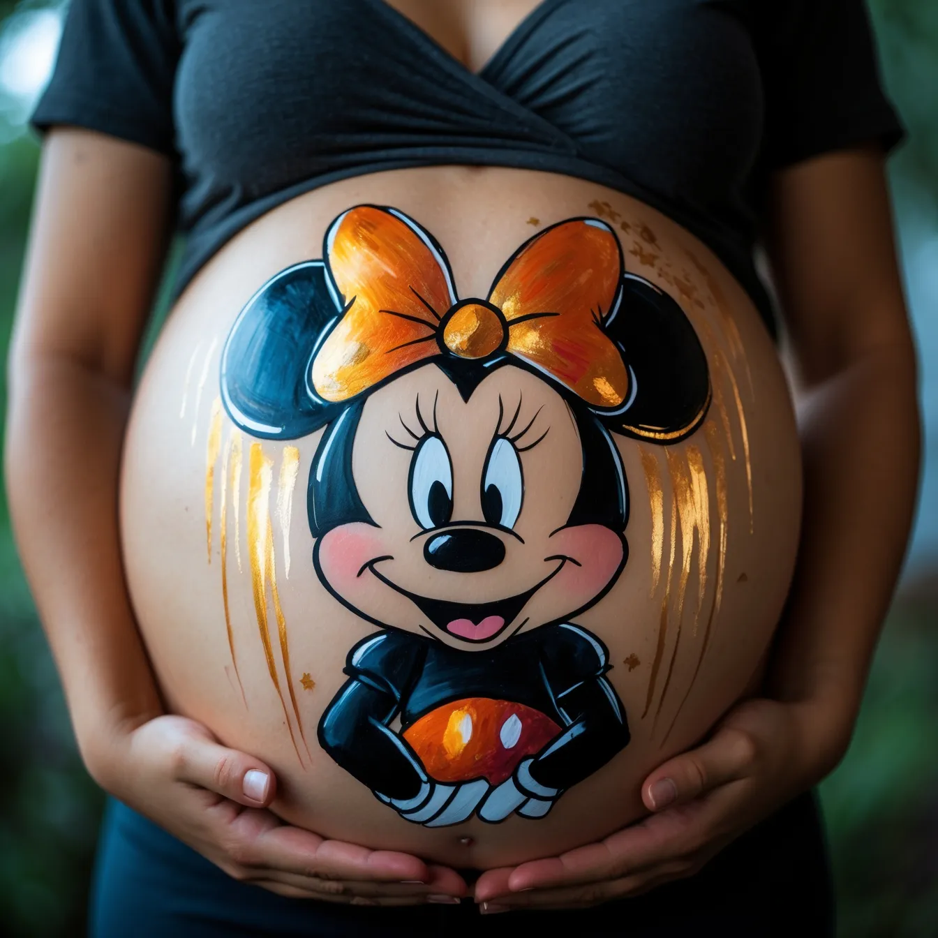 dibujo para barriga minnie mouse