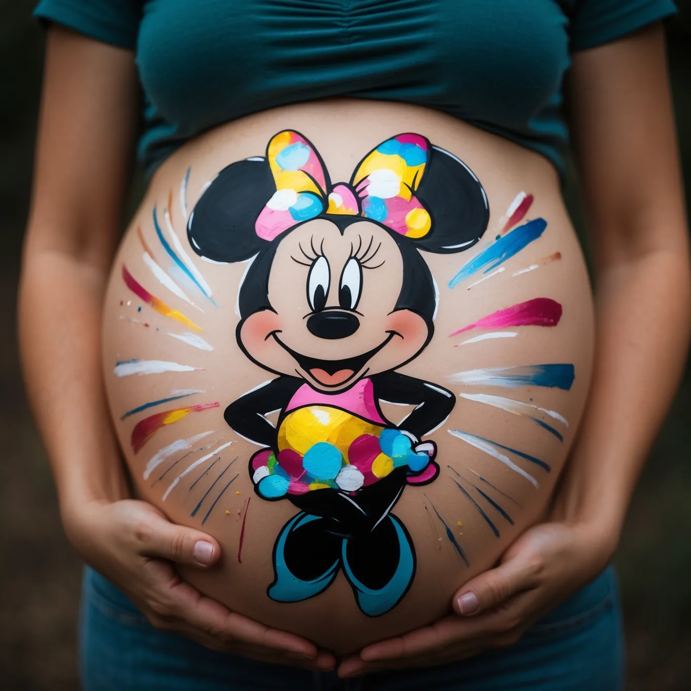 dibujo para panza minnie mouse