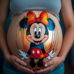 dibujos para pintar la barriga de una embarazada minnie mouse