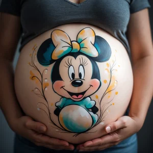dibujos para pintar panzas embarazadas minnie mouse