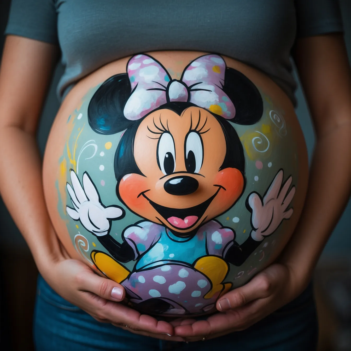 dibujos para embarazadas en la panza minnie mouse