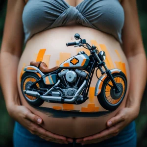 dibujos para dibujar en la panza de una embarazada motocicleta