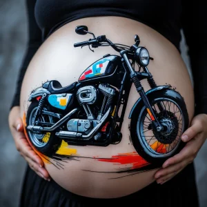 dibujos de embarazadas en la barriga motocicleta