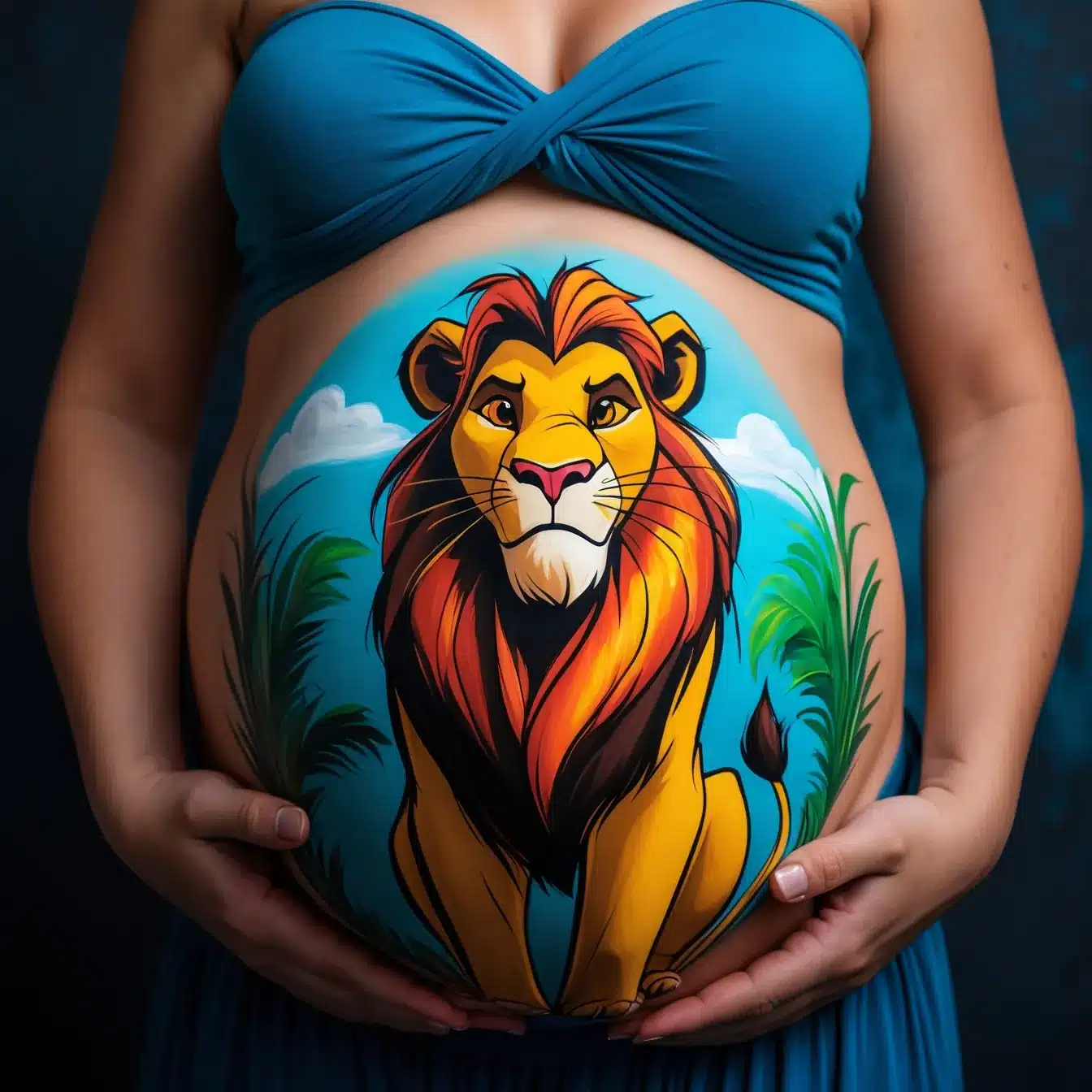 Belly Painting Ideas Rey Leon