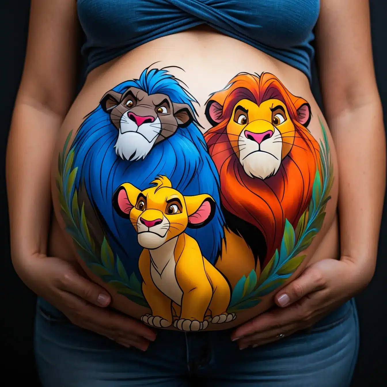 Dibujos En La Barriga De Una Embarazada Rey Leon Disney