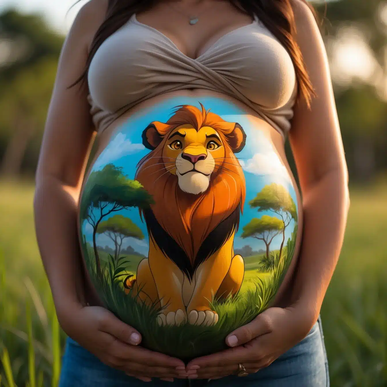 Dibujo Para Embarazadas En La Barriga Rey Leon