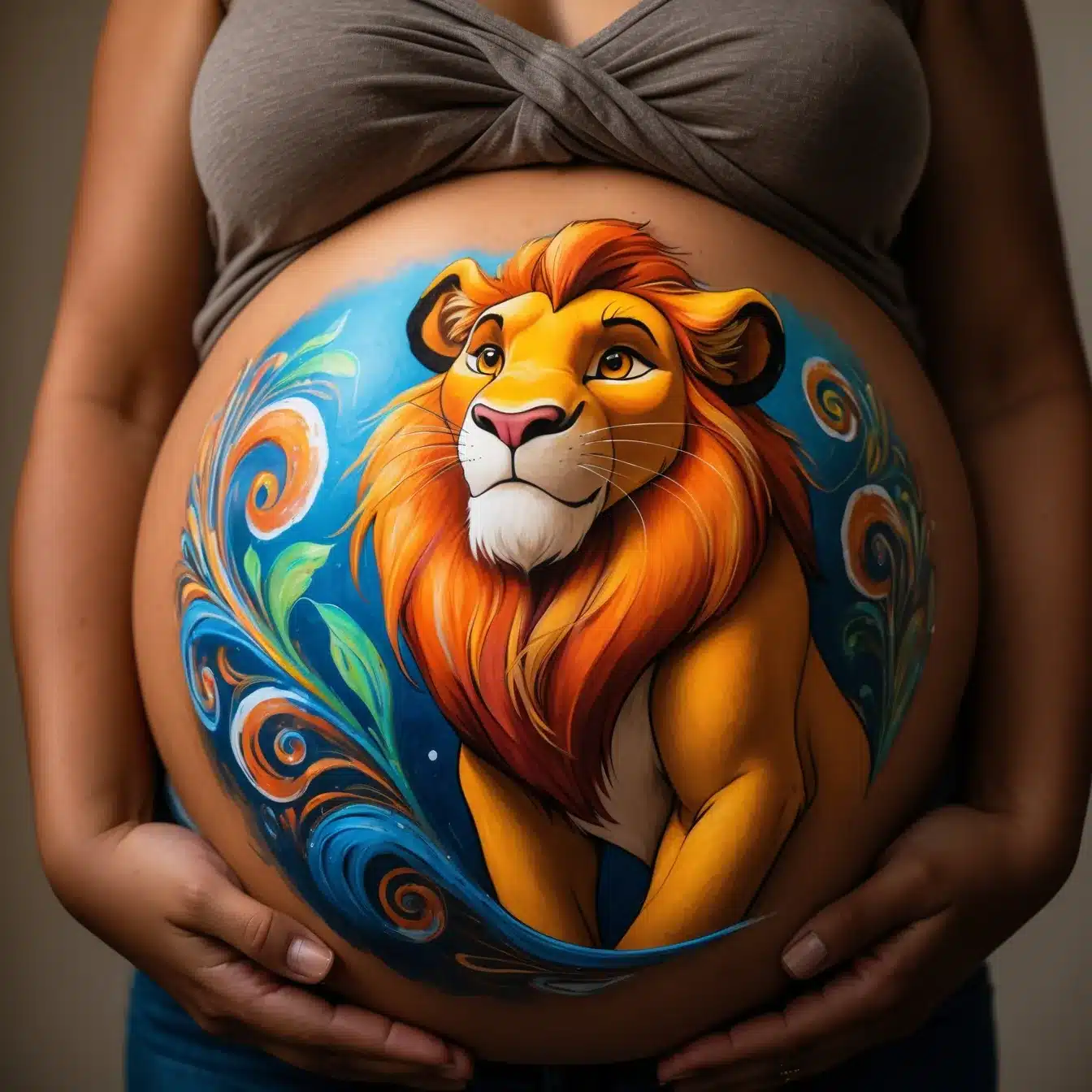 Dibujos En La Panza Para Embarazadas Rey Leon