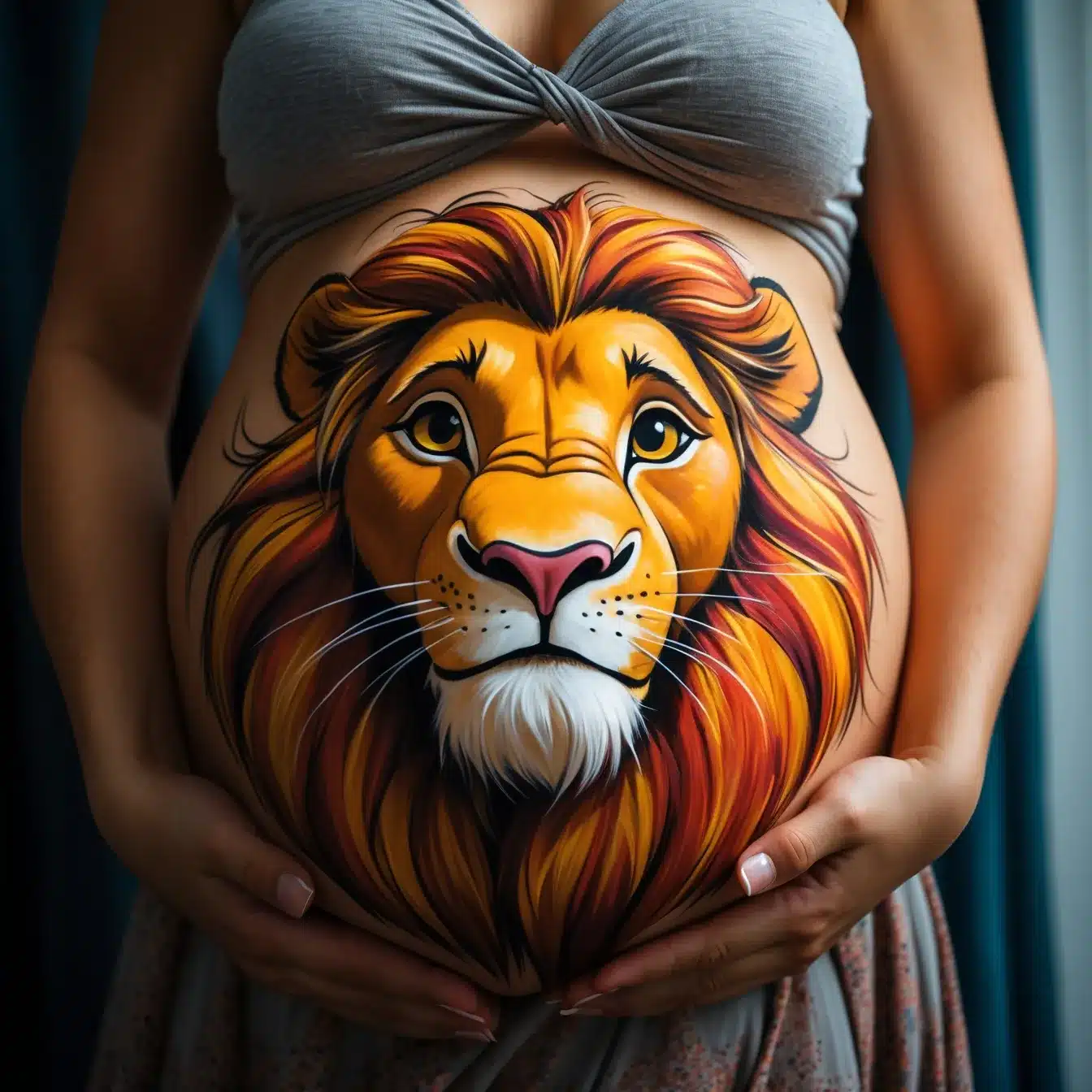 Dibujo Barriga Embarazada Rey Leon