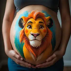 Ideas Para Pintar Panzas De Embarazadas Simba Rey Leon