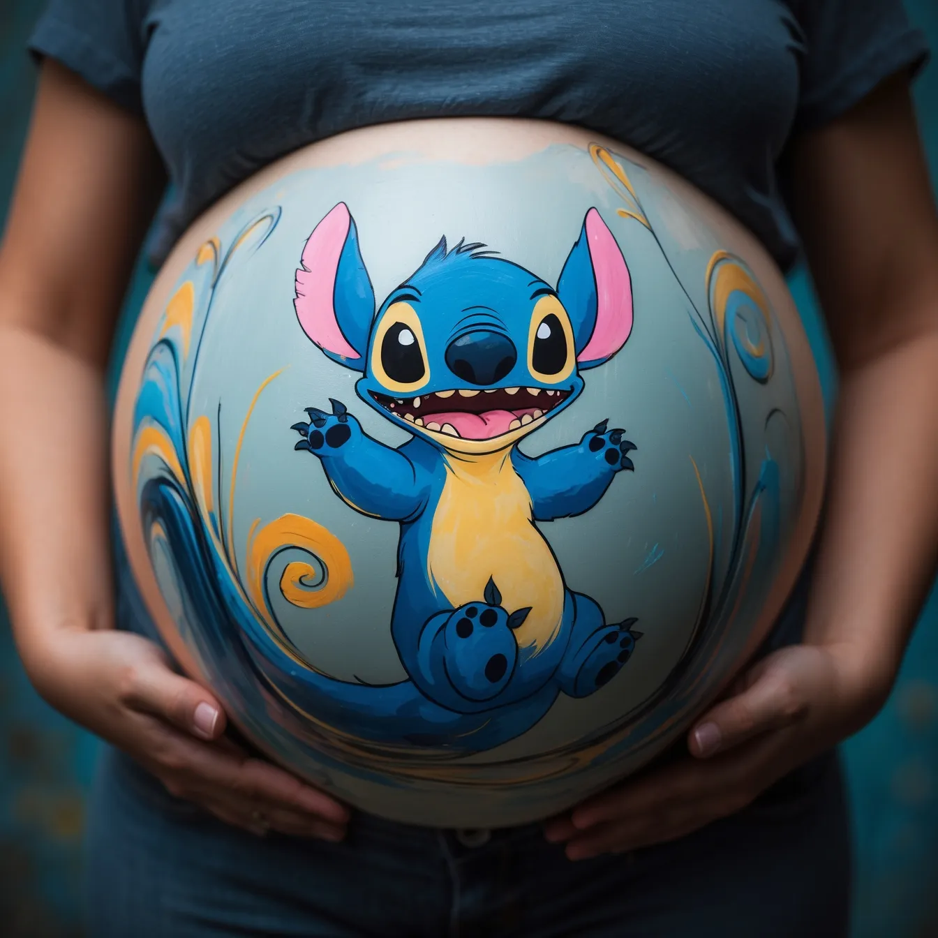 dibujo de barriga stitch