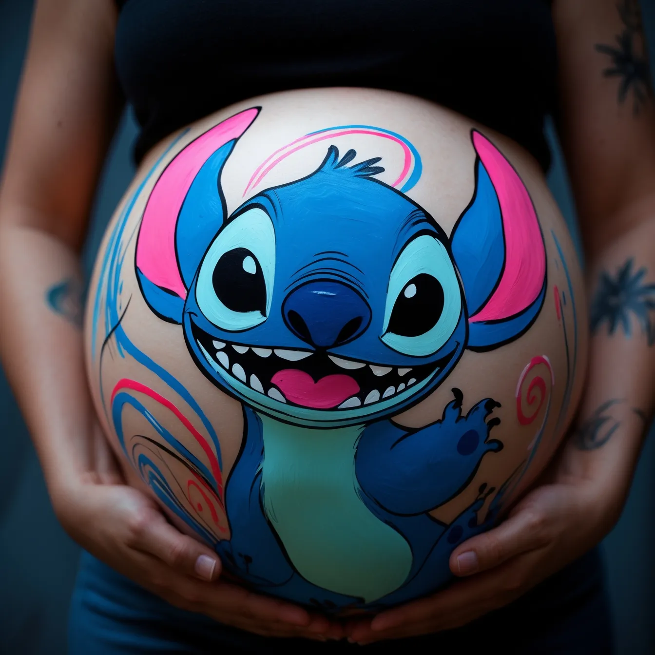 dibujo de barriga stitch