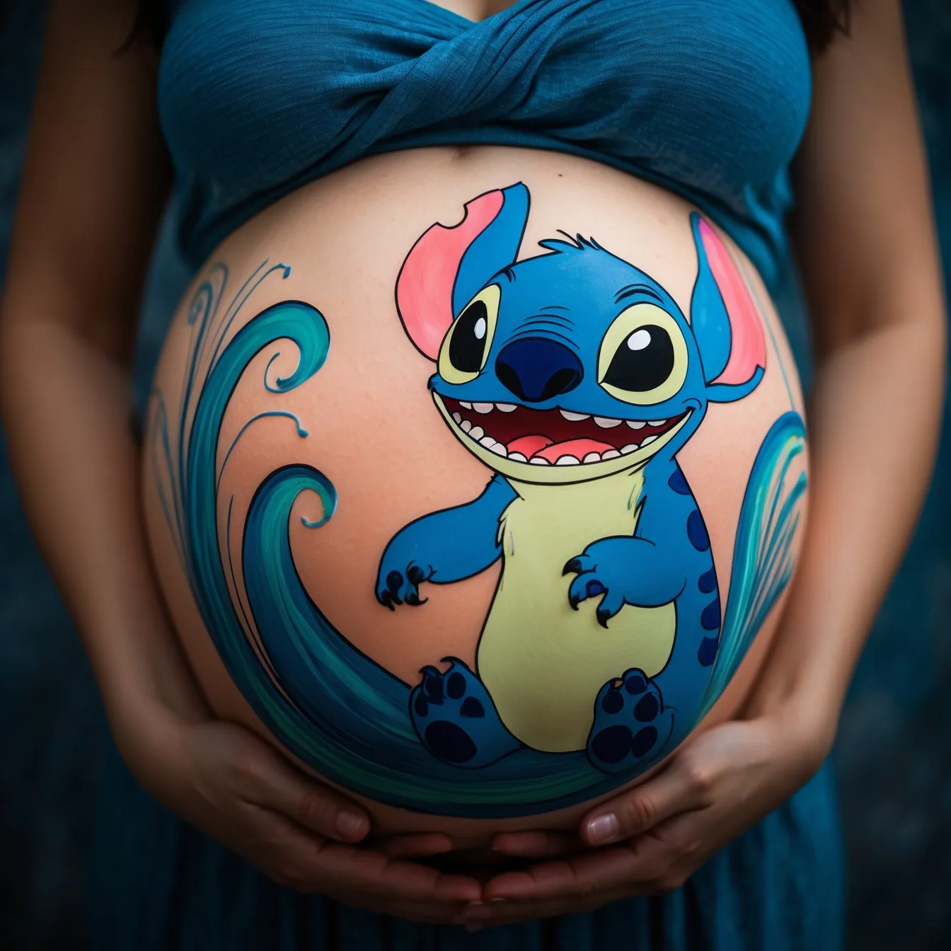 dibujos para embarazadas en la panza stitch