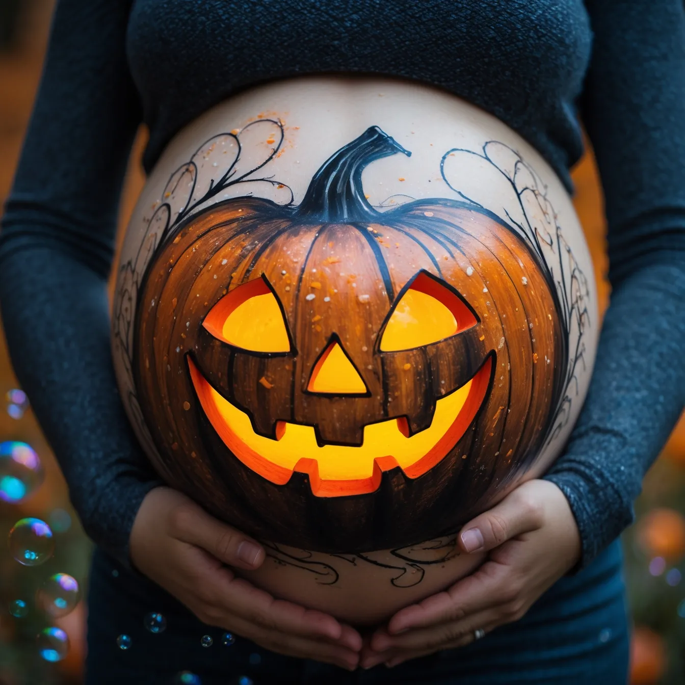 dibujos barriga faciles calabaza halloween