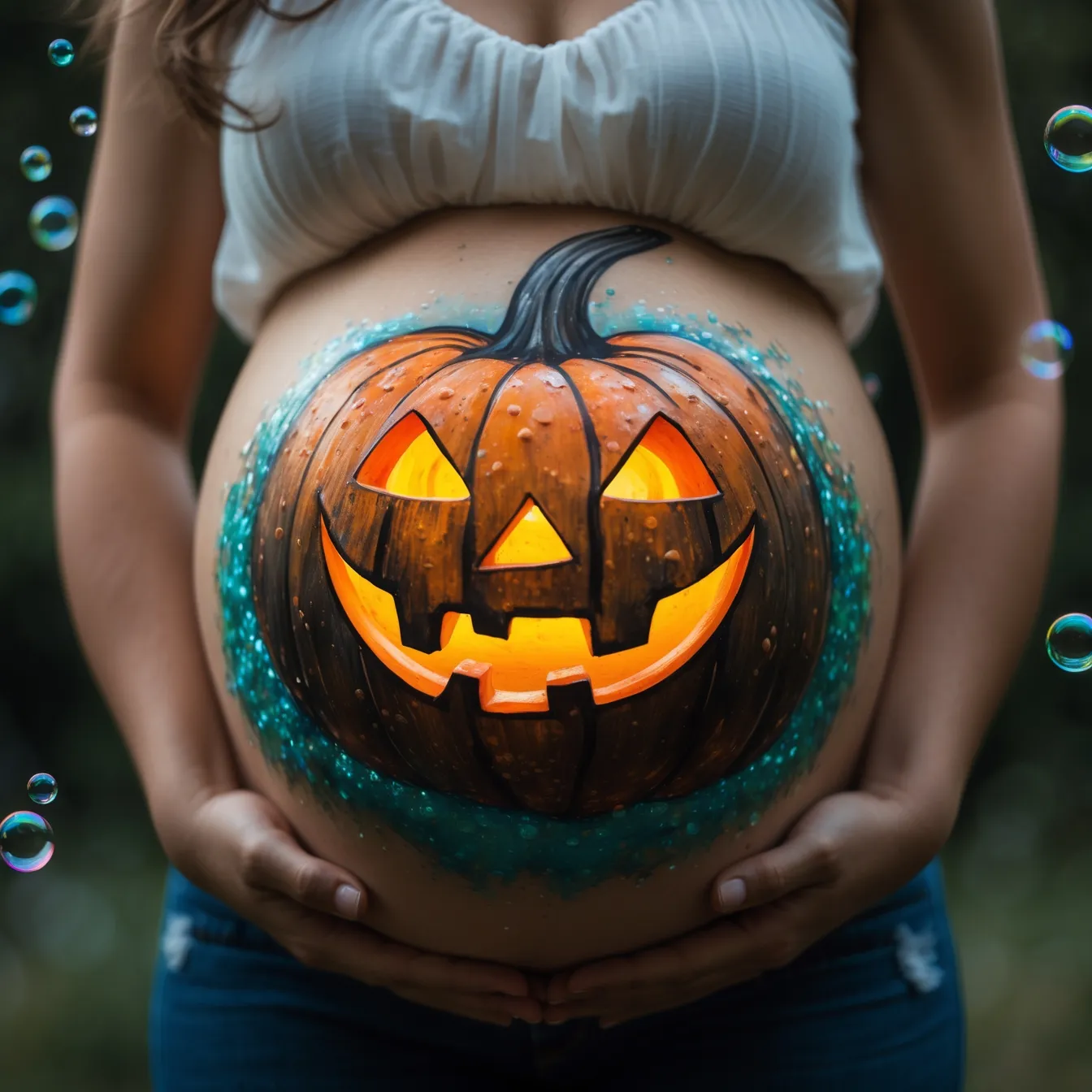 dibujos de embarazadas en la barriga halloween calabaza