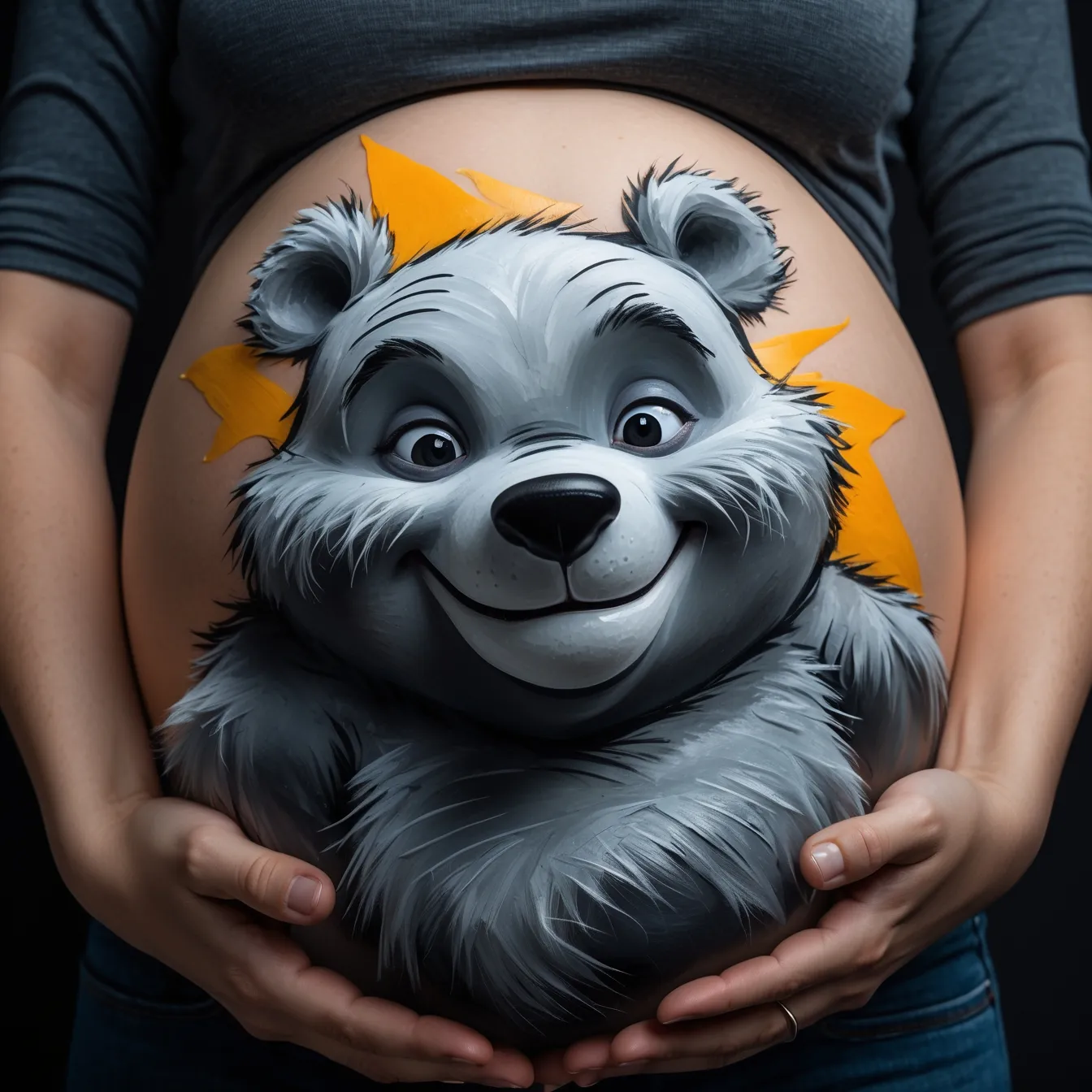 ideas para pintar panzas de embarazadas winnie the pooh