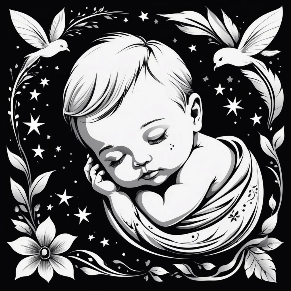 plantilla dibujo barriga embarazada bebe