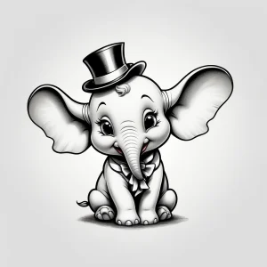 plantilla dibujo barriga embarazada dumbo
