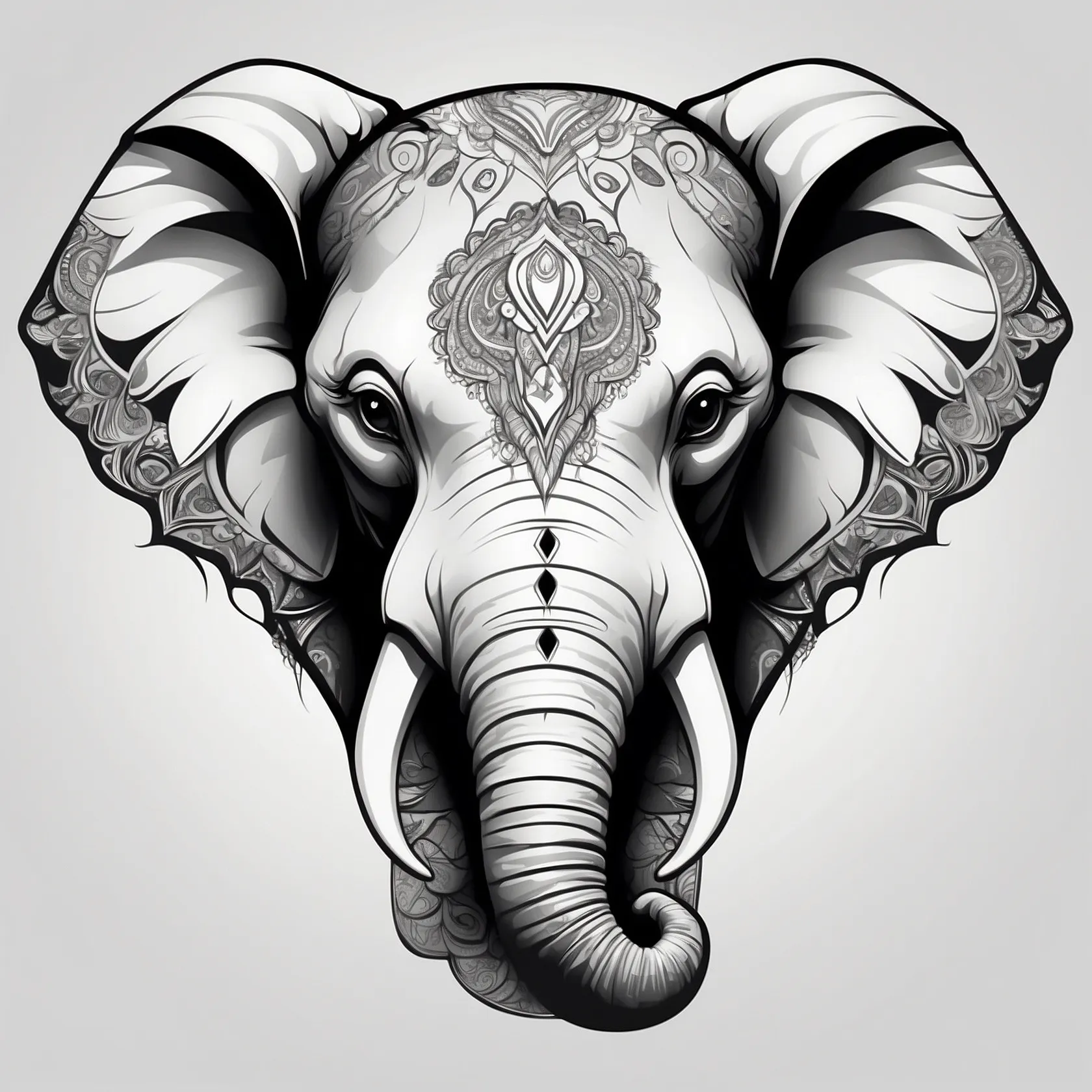 plantilla dibujo barriga embarazada elefante