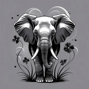 plantilla dibujo barriga embarazada elefante