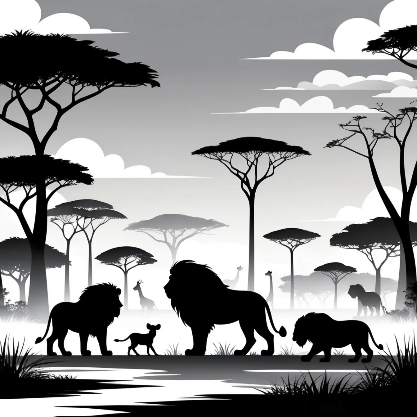 Plantilla Dibujo Barriga Embarazada Rey Leon